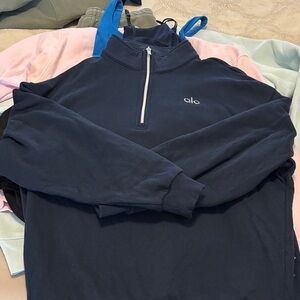 Alo Navy Half-Zip Pullover